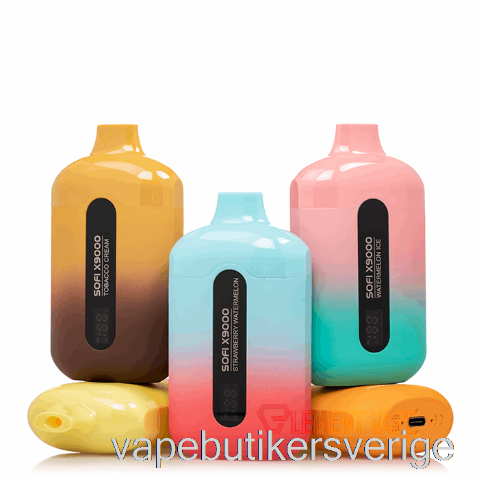 Vape Sverige Sofi X9000 0% Noll Nikotin Smart Engångsdubbeläpple